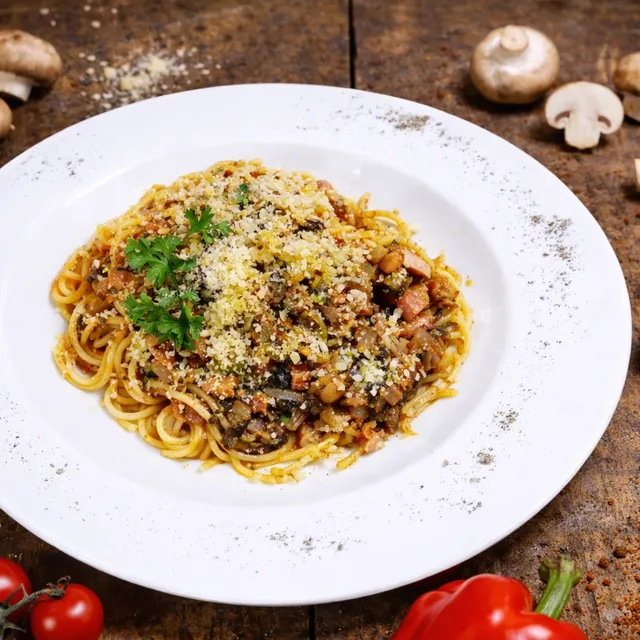 Страва «Спагетті Де-Ля-Каза» з меню Pasteria